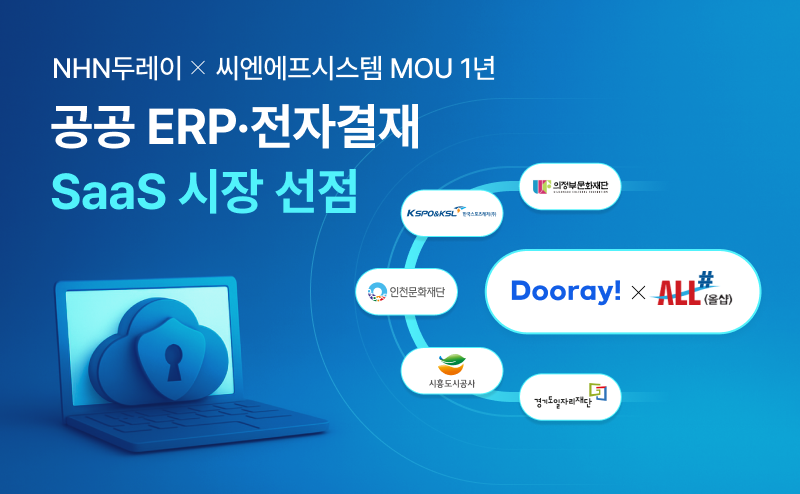 NHN두레이-씨엔에프시스템, MOU 1년만에 공공 전자결재·ERP SaaS 시장 선점